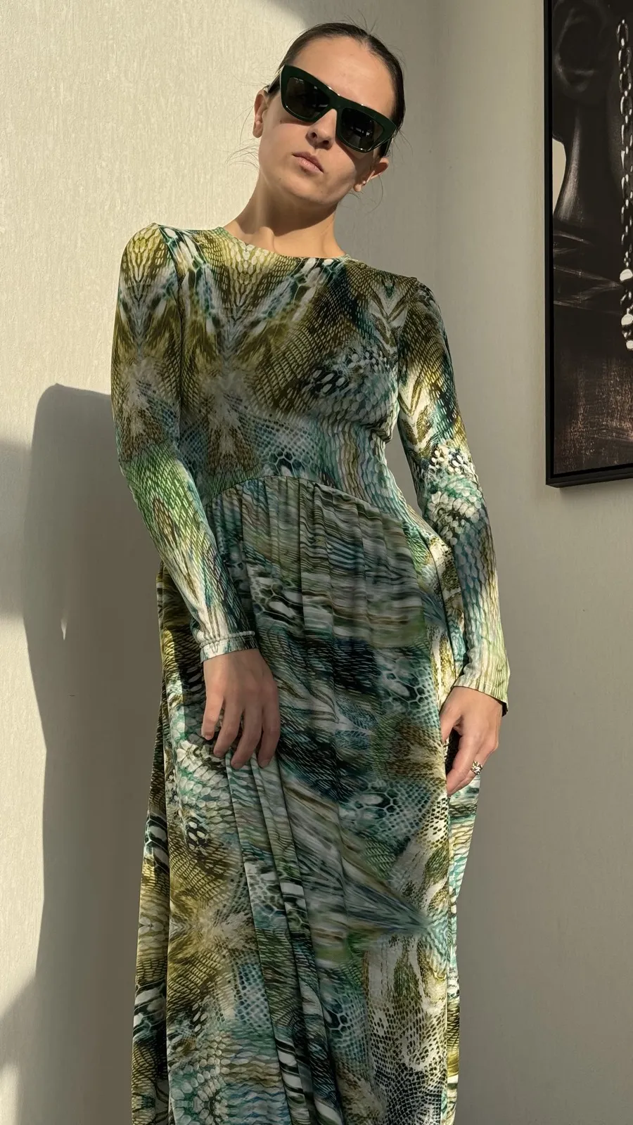 Платье макси со спины